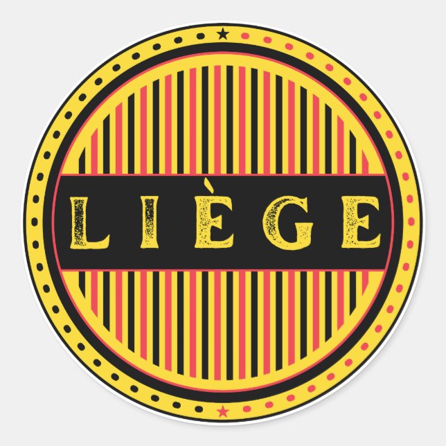 Adesivo Liège City Pride Emblem – Belgian Identity (Frente)