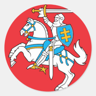 Adesivo Lietuvos Valstybes Veliava, Vytis, bandeira de