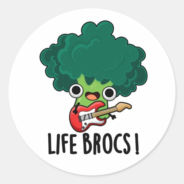 Adesivo Life Brocs Funny Veggie Broccoli Pun (Frente)