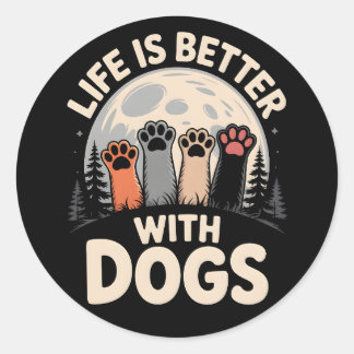 Adesivo Life Is Better With Dogs