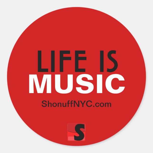 Adesivo Life Is Music Sticker (Frente)
