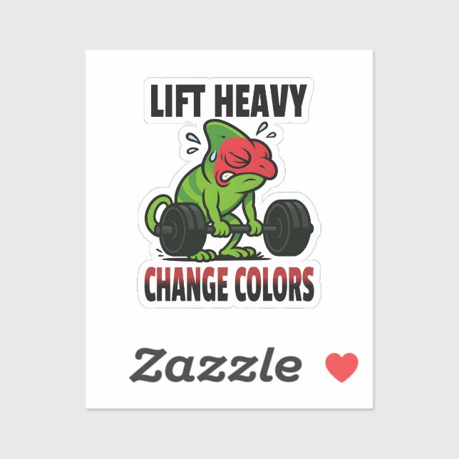 Adesivo Lift Heavy Change Colors – Funny Chameleon Gym (Folha)