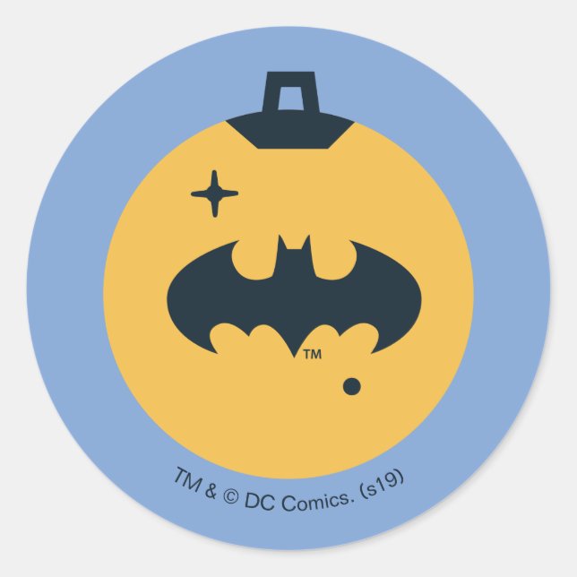 Adesivo Liga da Justiça Batman Holiday Bauble (Frente)