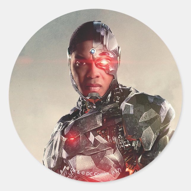 Adesivo Liga da Justiça | Cyborg Em Battlefield (Frente)