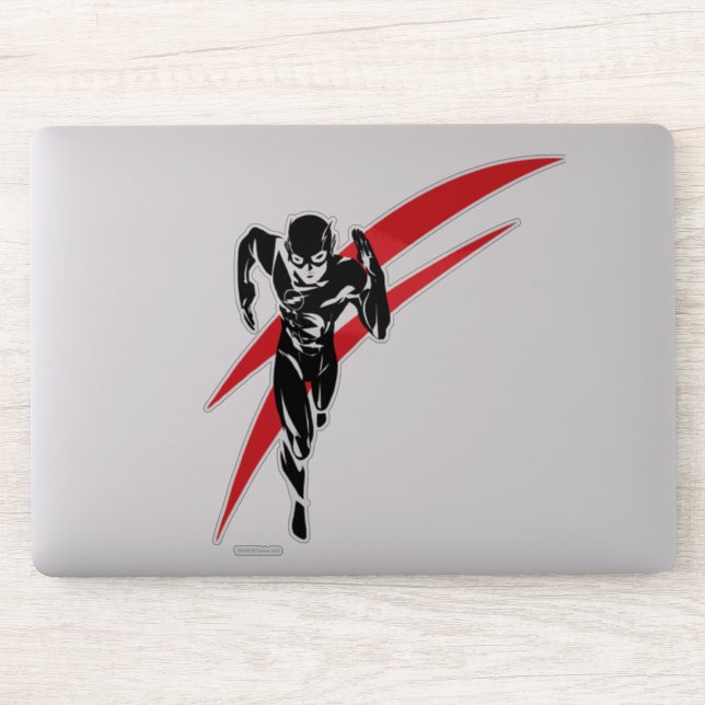 Adesivo Liga da Justiça | Flash executando o Noir Pop Art (Computador)