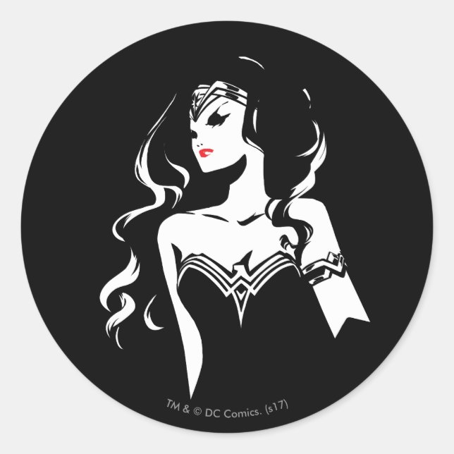 Adesivo Liga da Justiça | Mulher Maravilha Noir Pop Art (Frente)