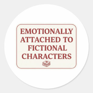 Adesivo Ligada(o) Emocionalmente a Personagens Fictícios