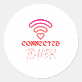 Adesivo Ligado ao Design de Coração WiFi dela
