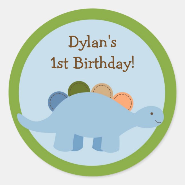 Adesivo Lil Dino Dinossaur Boys Envelope Seals Stickers (Frente)