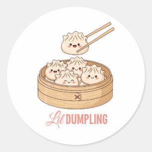 Adesivo Lil Dumplin – Design de Bolinho de Massa Fofo Fe