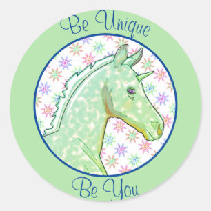Adesivo Lil Green Palomino Unicorn (rosa/azul)