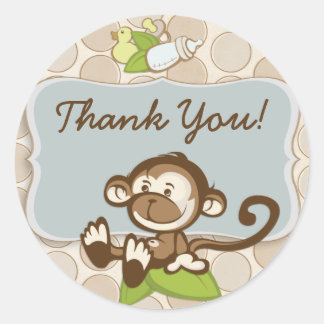 Adesivo Lil Monkey Obrigado Vinheta/rótulo