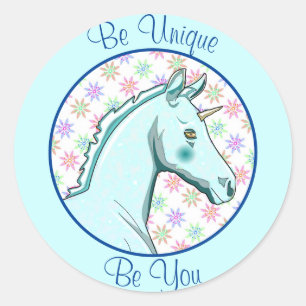 Adesivo Lil Palomino Unicorn (azul/roxo)