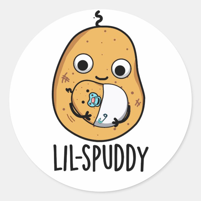 Adesivo Lil Spuddy Funny Potato Pun (Frente)