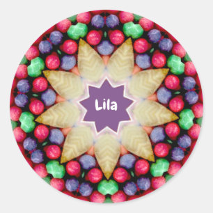 Adesivo LILA ~ Padrão personalizado de Páscoa doce ~