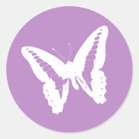 Lilac Botterfly Envelope Sticker Seal