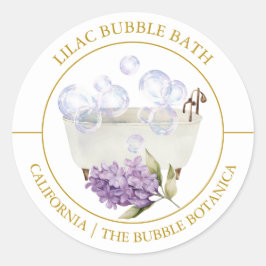 Adesivo Lilac Bubble Bath label