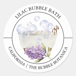 Adesivo Lilac Bubble Bath label