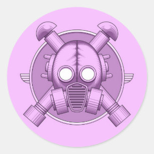 Adesivo Lilac de Gasmask do art deco