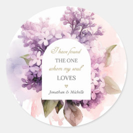 Adesivo Lilac Flores Aquarela Bíblia De Casamento De Arte