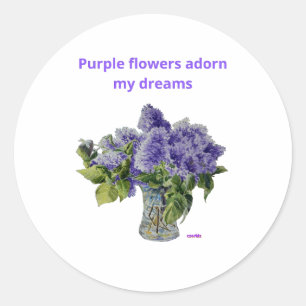 Adesivo Lilac Flores Púrpura do Sticker