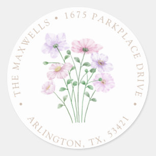 Adesivo Lilac Purple Floral Wildflower Address
