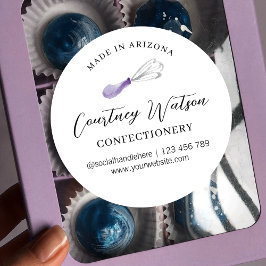 Adesivo Lilac Purple Whisk Script Feito Com Amor