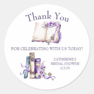 Adesivo Lilac Um Novo Capítulo Começa Chá Favor Presente