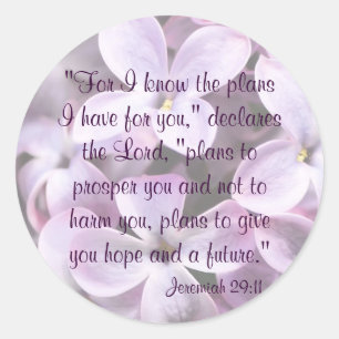 Adesivo Lilacs Jeremiah 29:11 Sticker