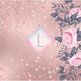 Adesivo Lilibet Monographic Rosegold Floral ajustado para 