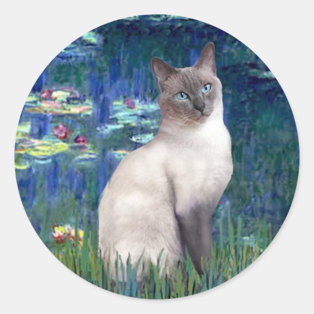 Adesivo Lilies 5 - Gato Siames Blue Point (Frente)