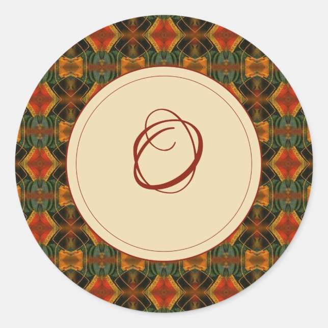 Adesivo Lillian com selo de envelope inicial (Frente)