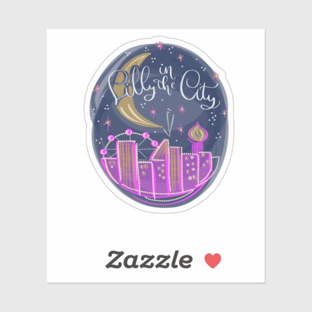 Adesivo Lilly in the City - Logotipo Bolsa (Folha)