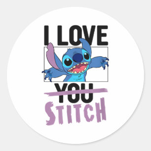 Adesivo Lilo & Stitch - Dia dos Namorados Eu Amo Stitch
