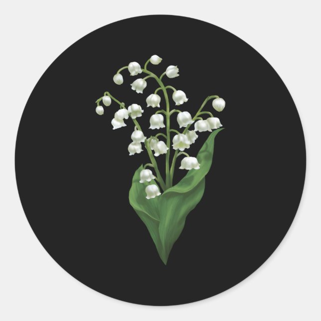 Adesivo Lily Branca Da Aquarela Da Primavera De Vale (Frente)