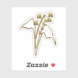 Adesivo Lily Dourada da Flor do Vale