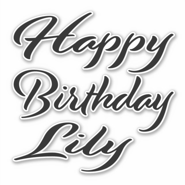 Adesivo Lily Name Vorname black Sticker Geburtstag (Frente)