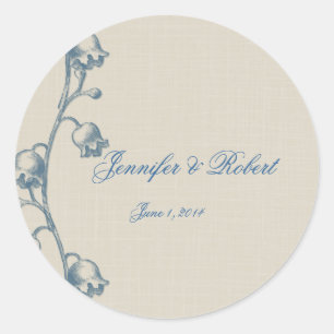 Adesivo Lily of the Valley on Linen Envelope Seal