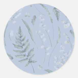 Adesivo Lily of Valley com Ferns   Azul