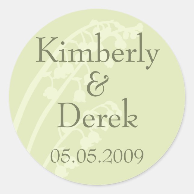 Adesivo Lily of Valley ・ Save the Date Sticker (Frente)