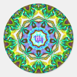 Adesivo LILY ~ Personalizado Paua Shell Fractal ~