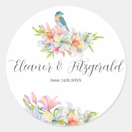 Adesivo Lily Watercolor Wedding