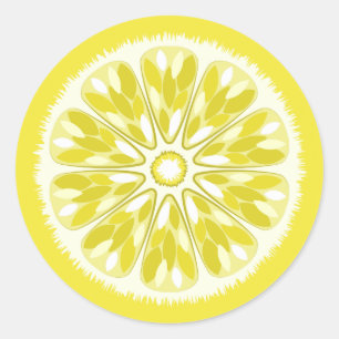 Adesivo Limão Amarelo Citrus Slices