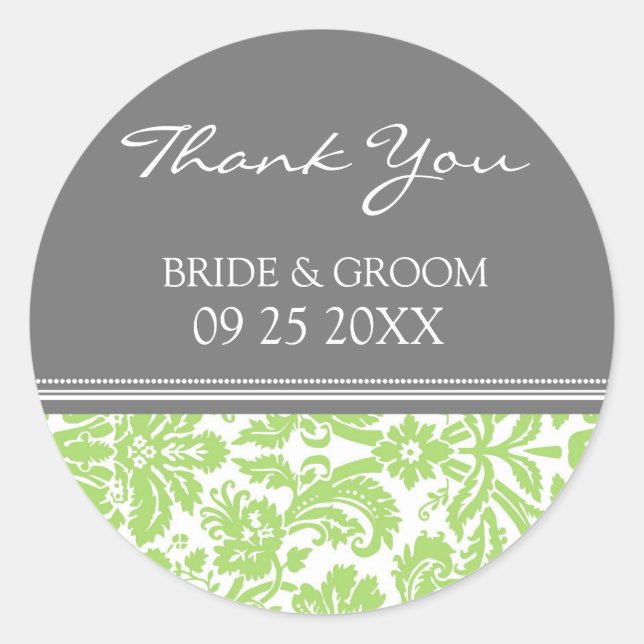 Adesivo Limão Cinza Damas Perguntar Obrigado Marcar Favori (Frente)