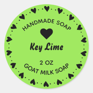 Adesivo Limão de Coração do Coração Russo de Sabão Caseiro