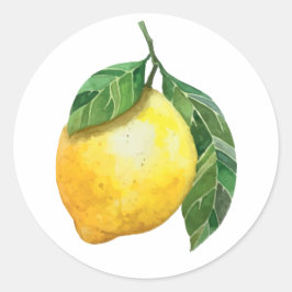 Adesivo Limão em Aquarela Fofo