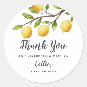 Adesivo Limão Russo Chá de fraldas Neutro 