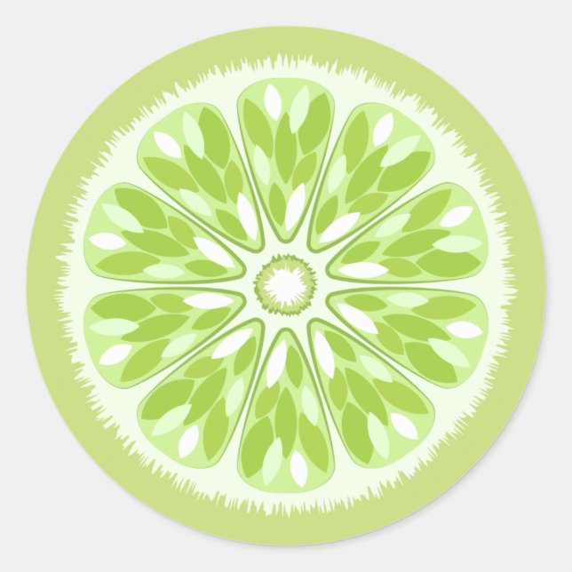 Adesivo Limão Verde de Círculos Citros (Frente)
