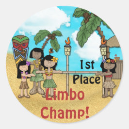 Adesivo Limbo Luau Festa de aniversário - Primeiro lugar