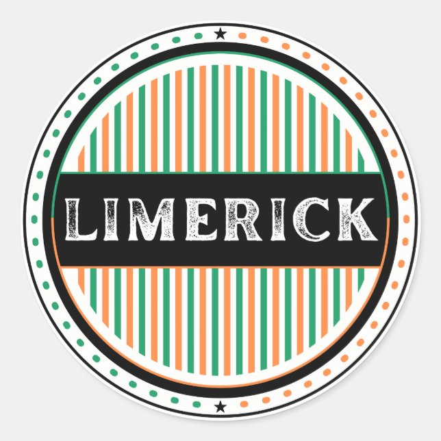 Adesivo Limerick City Pride Emblem – Irish Identity (Frente)